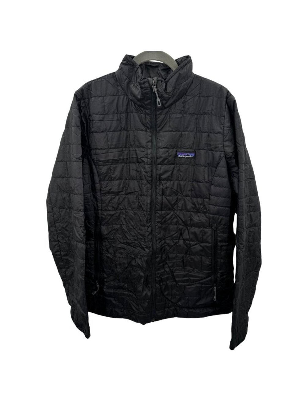 Patagonia Nano Puff Jacket Black Womens Large Lightweight Insulated Full-Zip